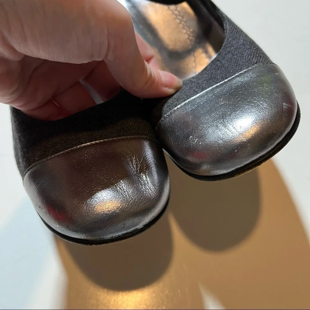 Kate Spade Gray Wool Mary Jane Heels